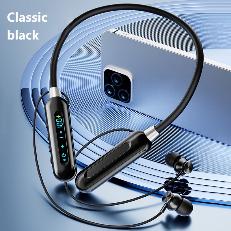 XBSC 5G-22 / Lenovo / Aroma Hi-Res Wireless Neckband Earphones | 9D Stereo Bass & Clear Calls | 800mAh Long Battery | 730H Standby & 280H Playback | TF Card Support | Magnetic Control | Sports Bluetooth Headset for Music & Gaming