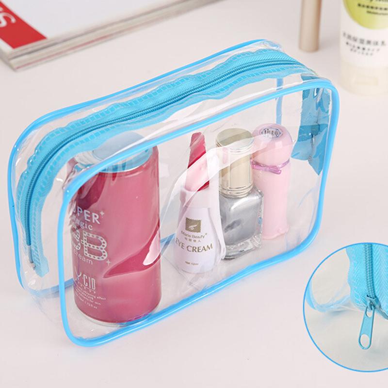 clear patterned makeup bolsa
