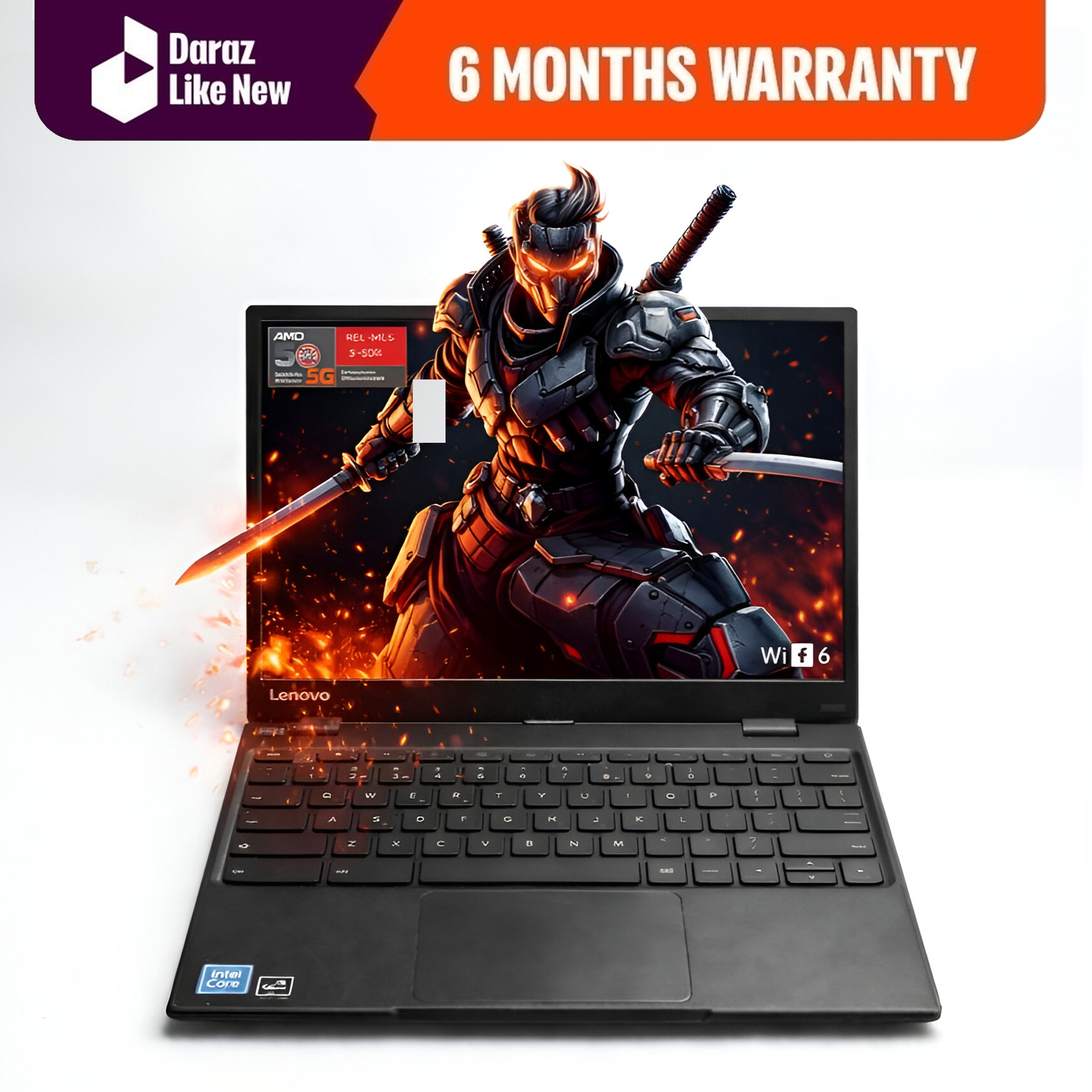 Lenovo | AMD A4-9120C 9th Gen | 4GB DDR4 RAM | 32GB SSD eMMC + 40GB Could Storage Free  | 1.60Ghz Processor | 11.6 Display | Windows 11 | 2029 Update AUE Chromebook