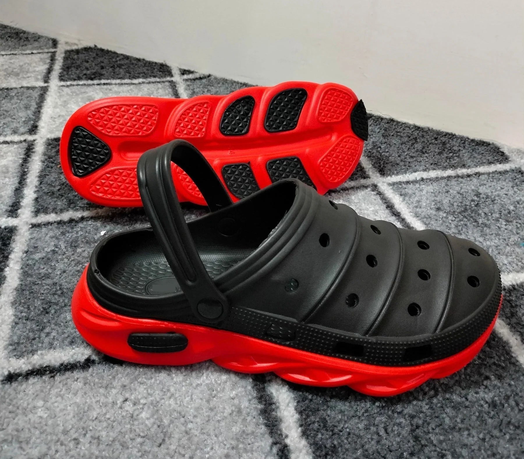 Trendy Imported clogs for men - Latest Thick Soles corc beach sandals for boys and men - Quick-Dry and Anti-Slip EVA Foam clogs for boys and men - 2 in 1 casual medicated sole clogs slippers for men - EVA made comfortable quick dry thick sole mens Croc