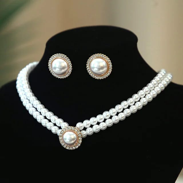 New Beautiful Design Pearl Jewelry Set For Girls N Women's