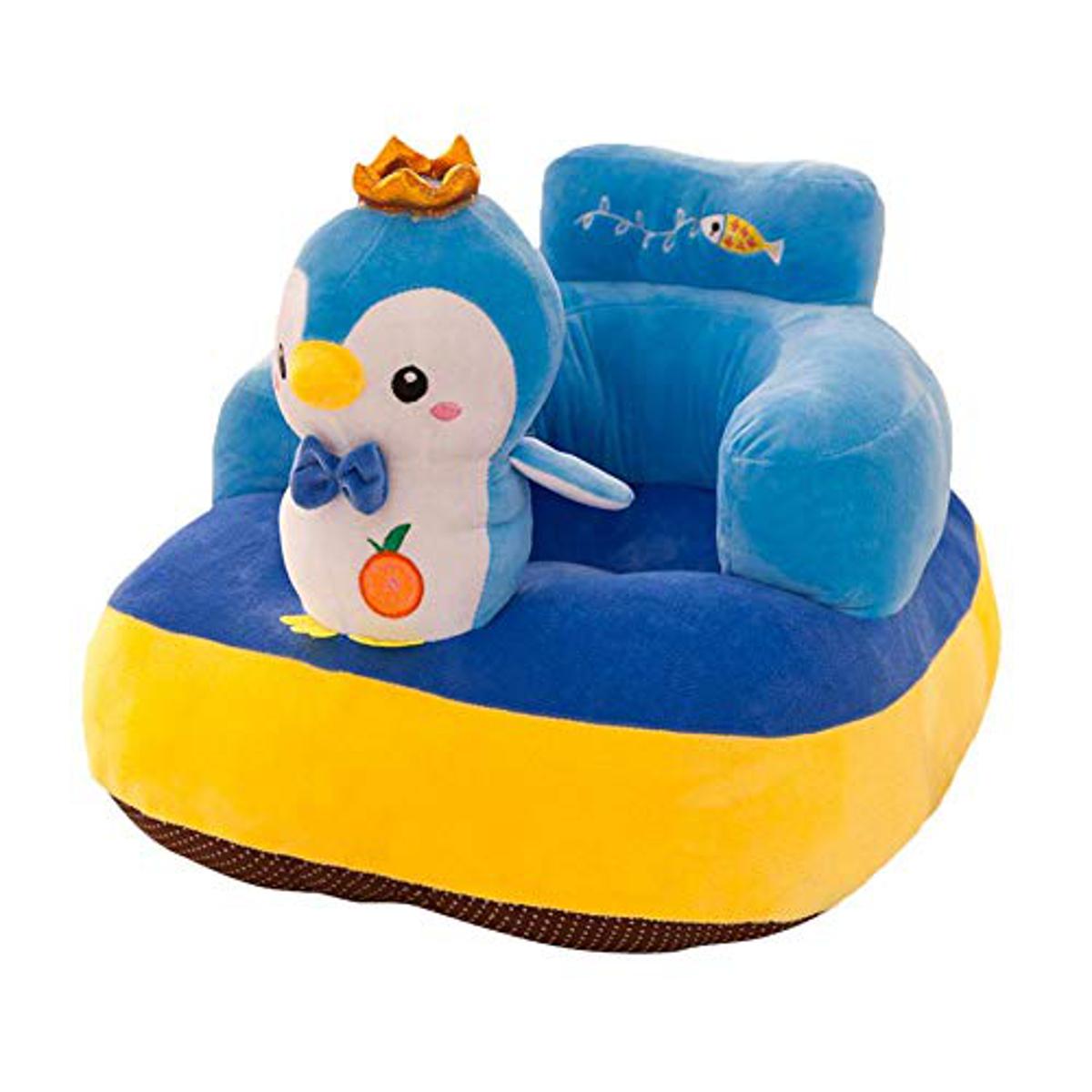 Baby's Cute Penguin Cartoon Plush Toys Support Chair Infant Learning To Sit Removable & Washable Baby Soft Seats Sofa