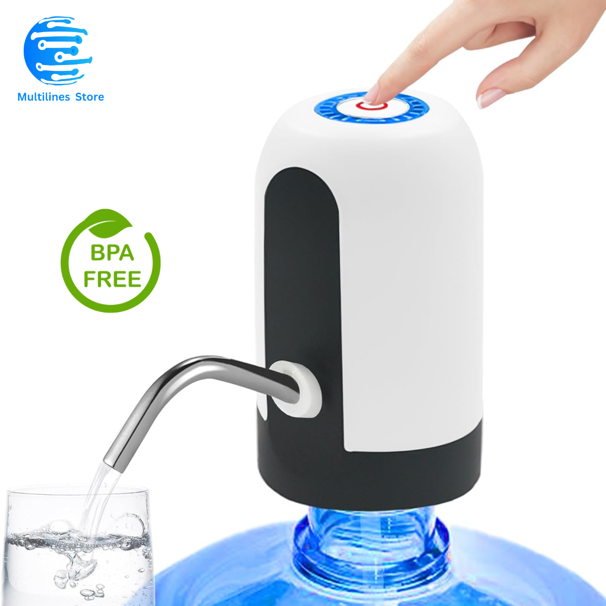 BPA Free Electric Water Pump Dispenser with Stainless Steel Pipe, Food