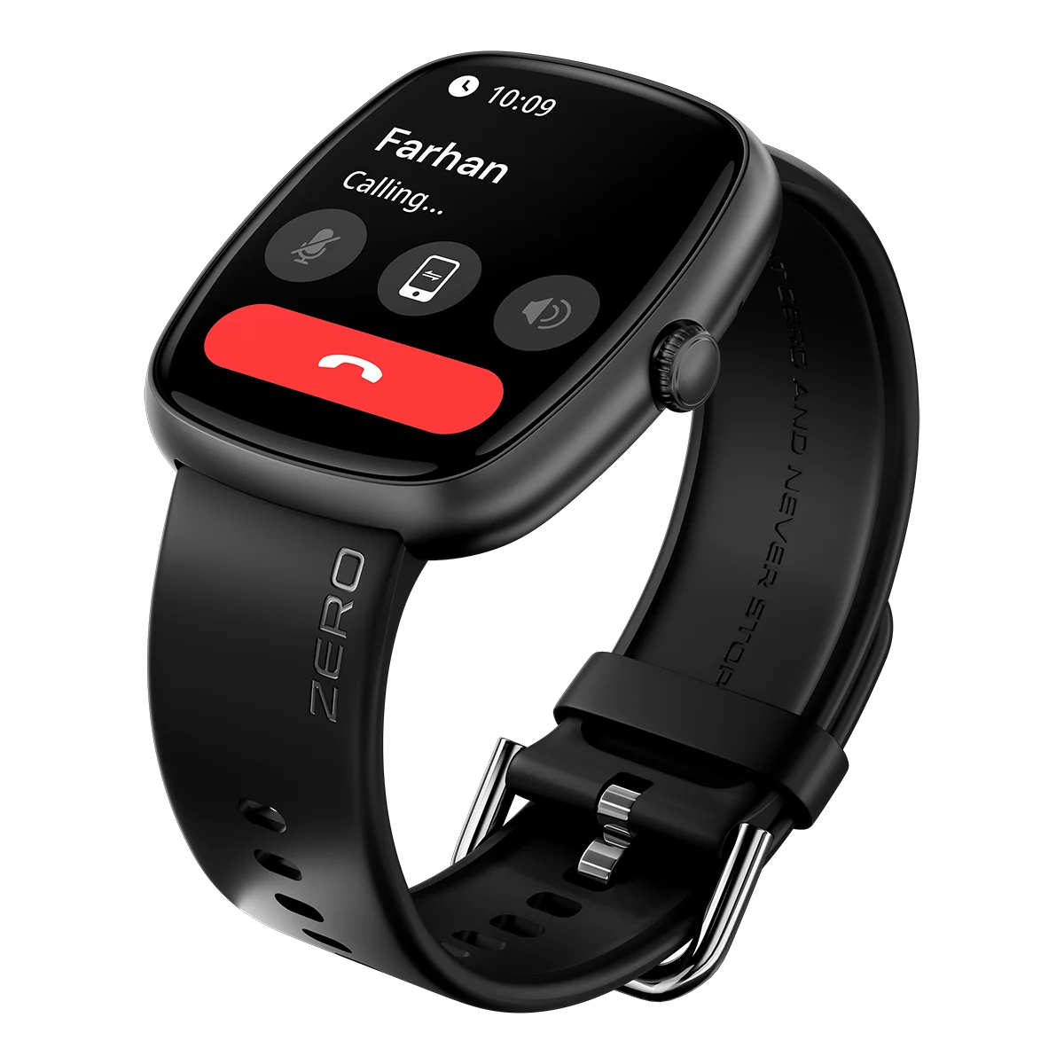 Zero® Qube Smartwatch 1.83 Inch Fluid Display | Swift UI Smart Watch | Bluetooth Fitness Tracker | Health Monitoring Smartwatch | Sports Modes | Smart Notifications | Custom Watch Faces | Android & iOS Compatible | 1 Year Warranty