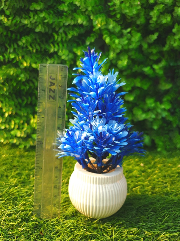 Mini Artificial Flower Decoration Piece - Green Best for home and office use-Blue