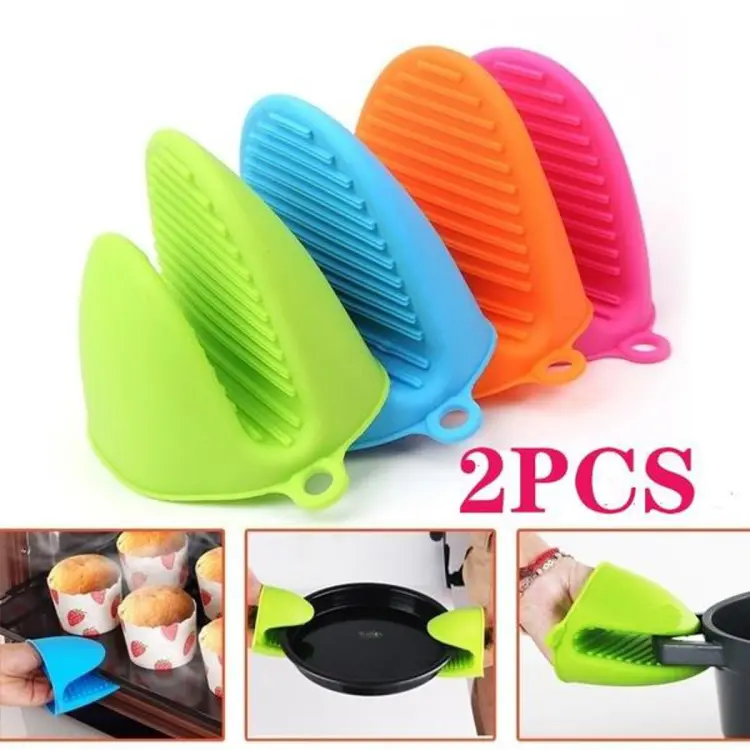 2pcs Heat Resistant Mini Oven Mitts Gloves For Kitchen Cooking And