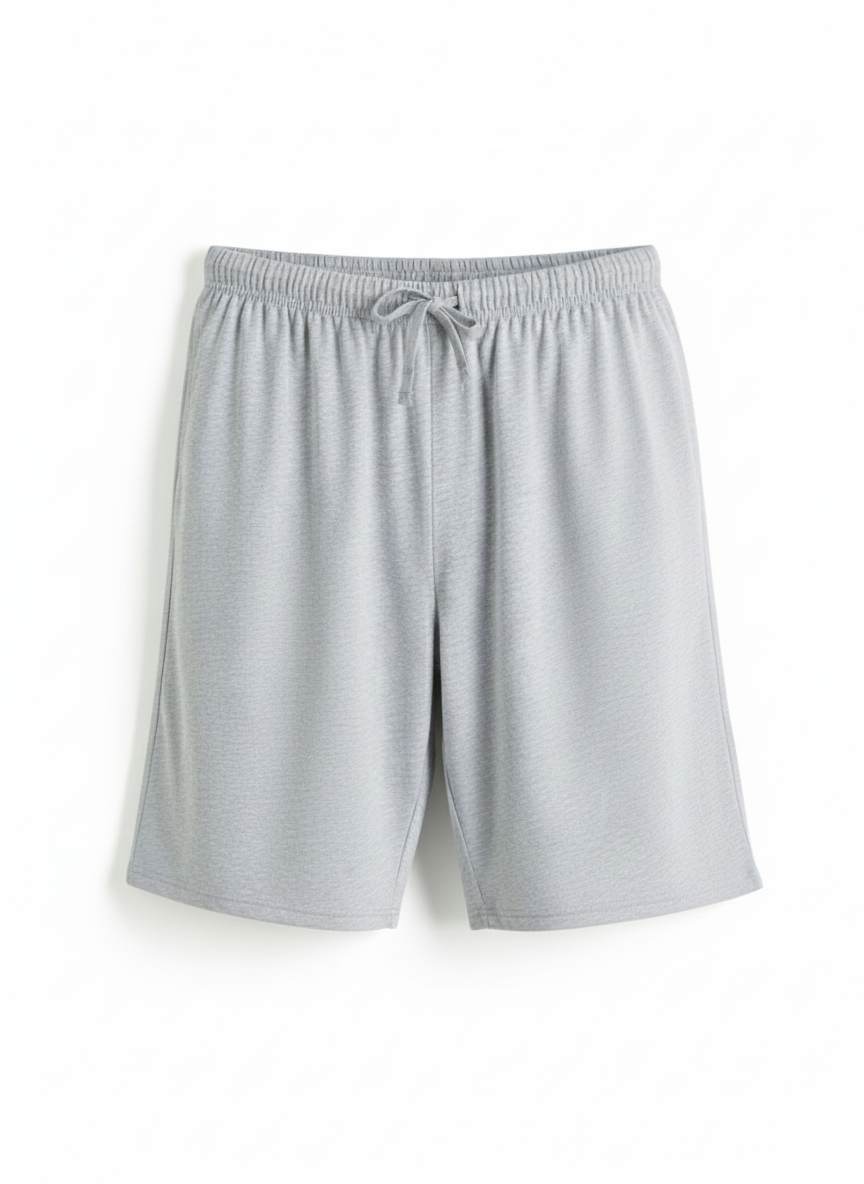 Grey Cotton Jersey Shorts for Men | FRONSTA