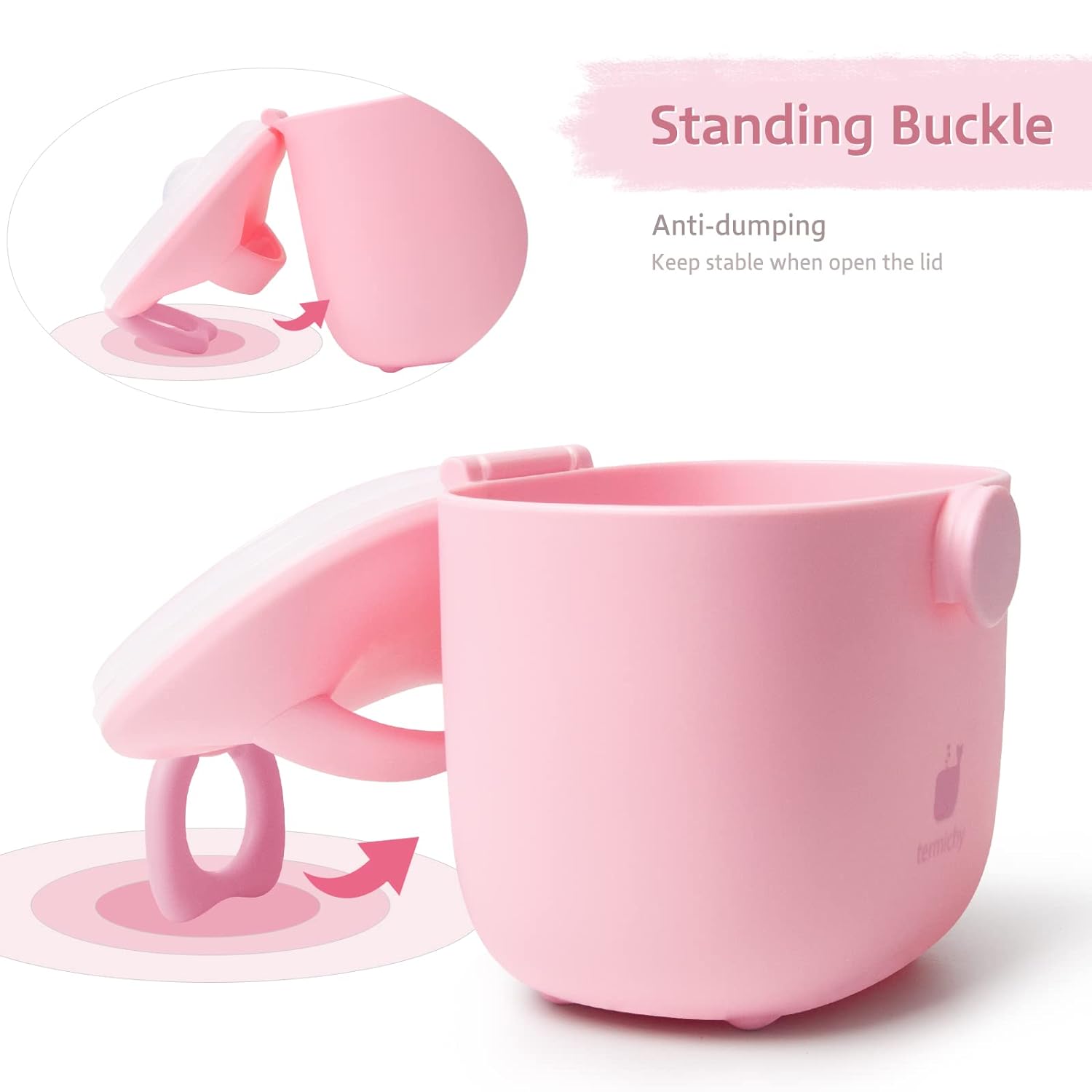 Baby Formula Dispenser, Portable Milk Powder Dispenser Container with Carry Handle and Scoop for Travel Outdoor Activities with Baby Infant