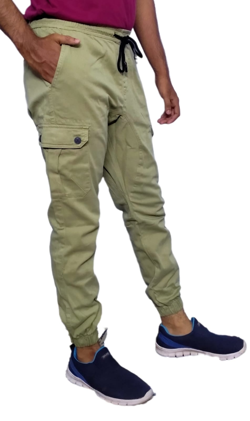 Brown Box Cargo Jogger Trousers for Men