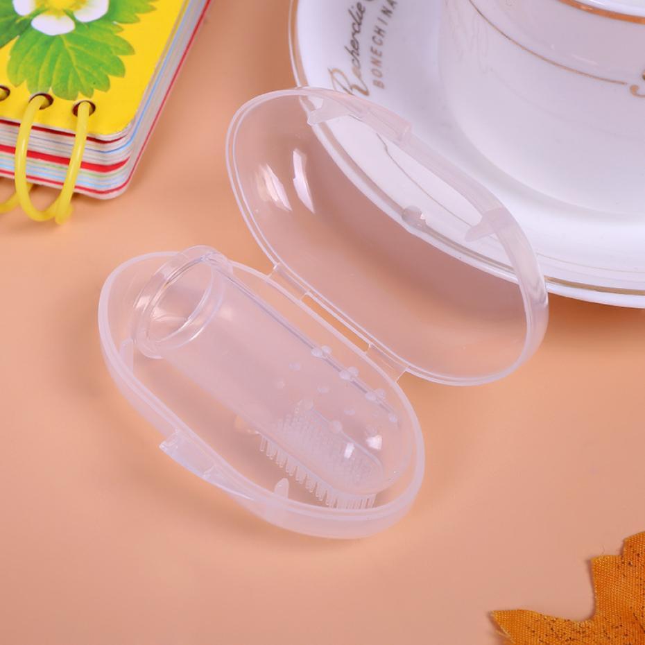 Soft Silicone Baby Finger Toothbrush - Gentle Rubber Tooth Brush for Teething Infants, Safe and Effective Oral Care for Babies