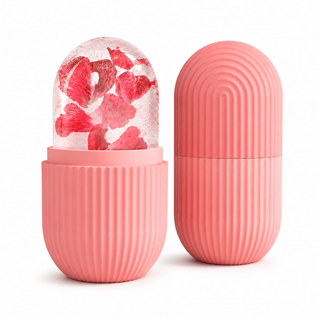 Premium Silicone Ice Face Roller Massager Reusable Facial Ice Mold for Face, Eyes & Neck, Cooling Skin Care Tool, Reduces Puffiness, Tightens Pores, Soothes Redness, Lymphatic Drainage, Cold Therapy, Glow Face Massager for Women & Men