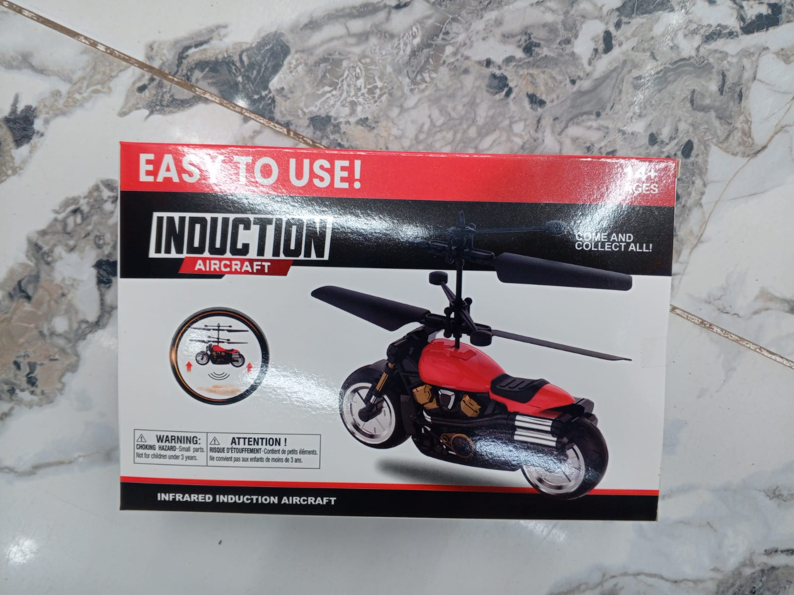 Smart Flying Motorcycle Toy with Hand Sensor | USB Rechargeable Hover Bike Toy with LED Lights | Infrared Flying Toy for Kids Boys & Girls
