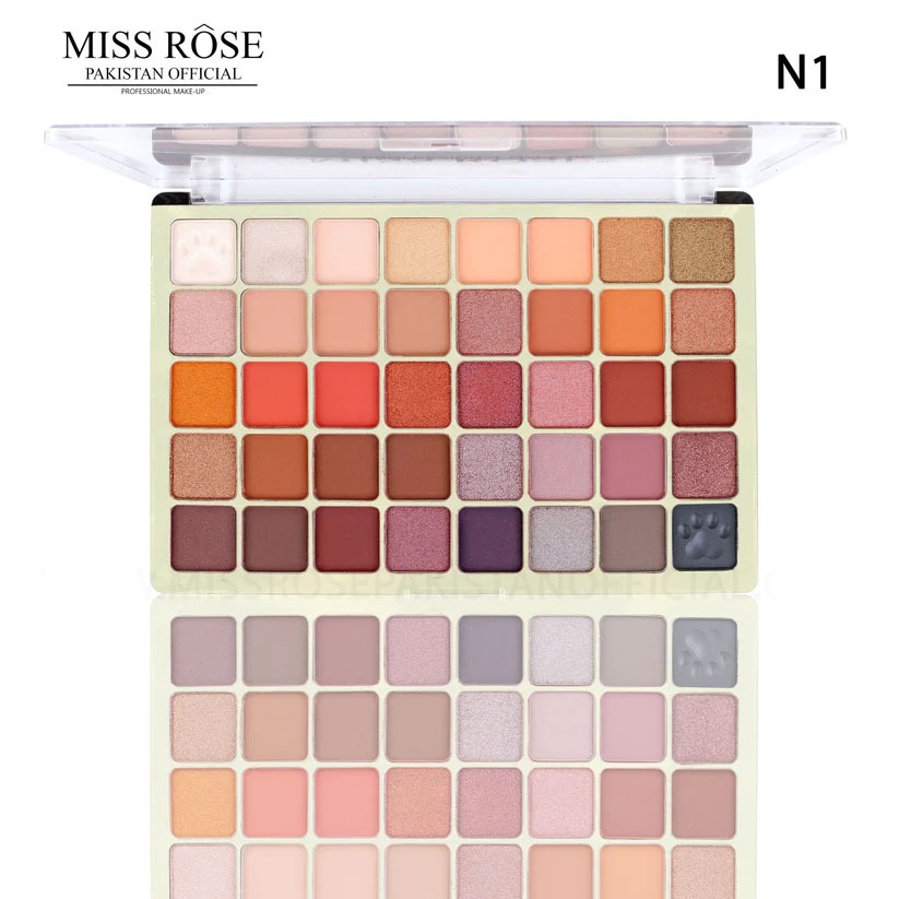 Miss Rose Premium 40-Color High Chroma Matte & Shimmer Eyeshadow Palette