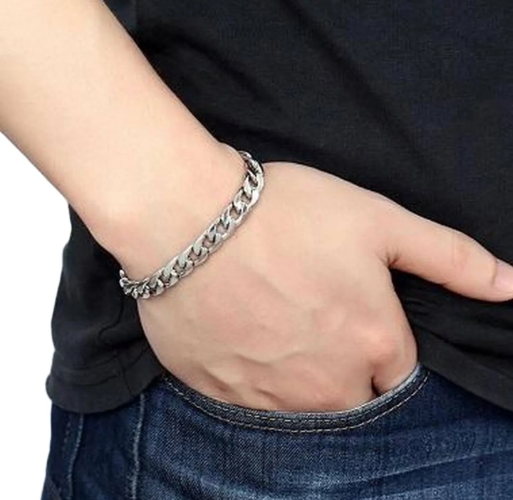 Pair Of 2 Pure Silver Neck Chain With Free Bracelet For Girl & Boys
