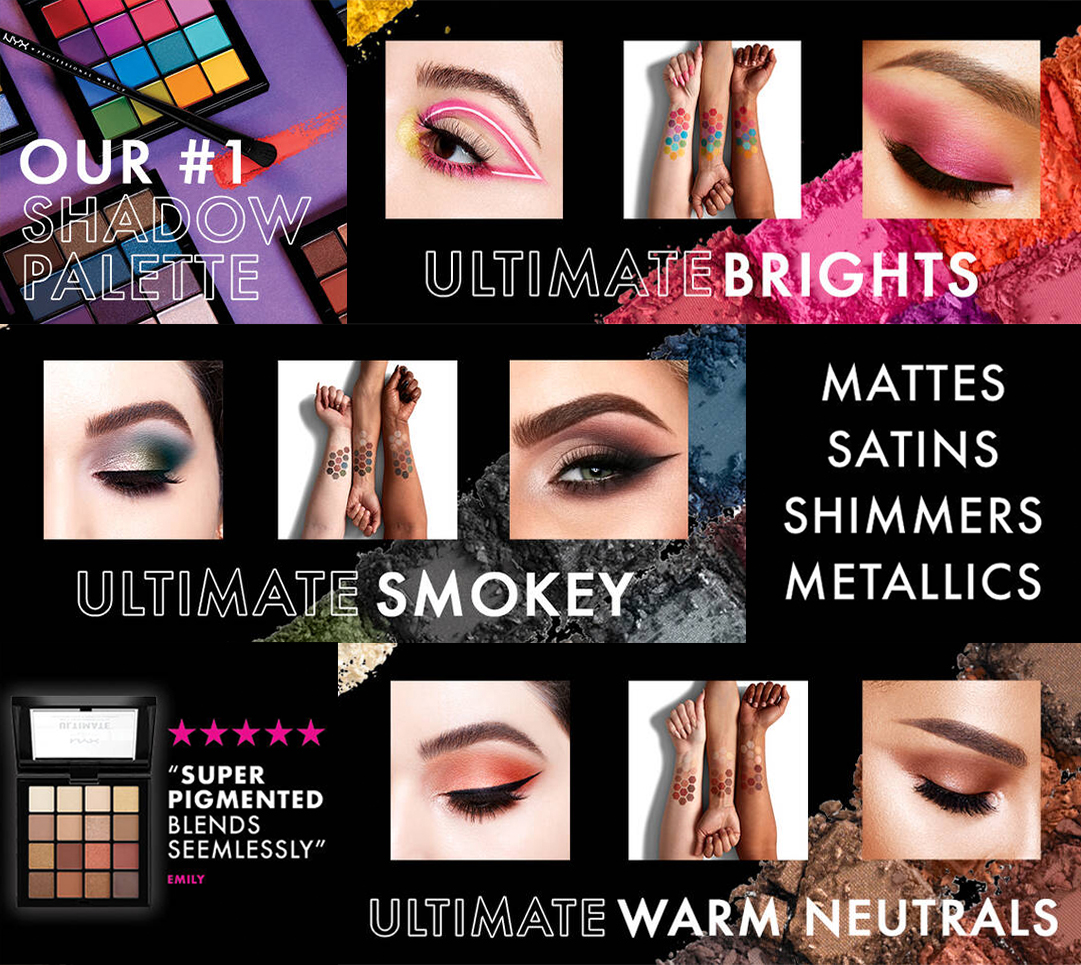 NYX Professional Makeup - Cosmetics Ultimate Eyeshadow Palette Bright