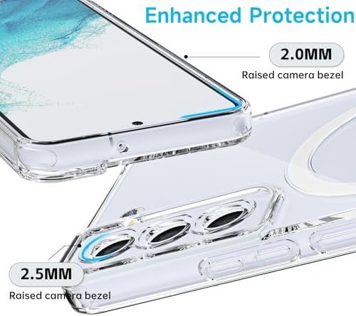 Samsung Galaxy S22 Clear Magnetic Back Cover – Slim Glossy Shockproof Protective Case