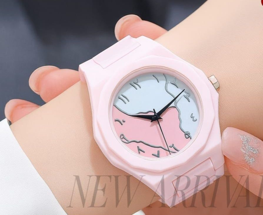 Pink Arabic Aura watch For Womens New Arabic Design Waterproof in Quartz Movement Trending New Color Pink Aura Watch 100% Original Watch Black Arabic Aura Watch For Men Stylish Aura Watch 100% Original Watch Amazing Smart Watch Black Aura Watch
