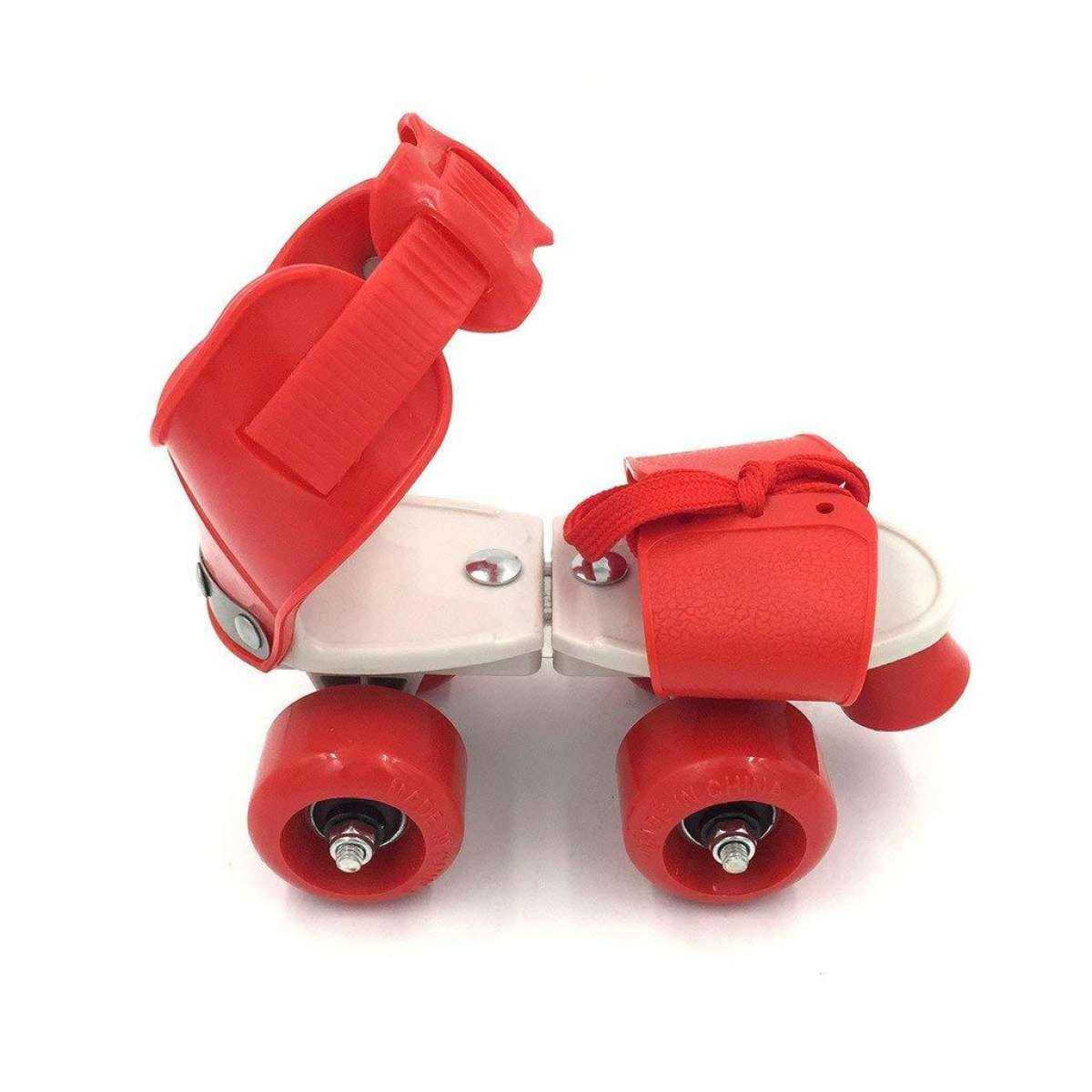 Adjustable Quad Speed Roller Skates Double Row Wheel Shoes multicolours