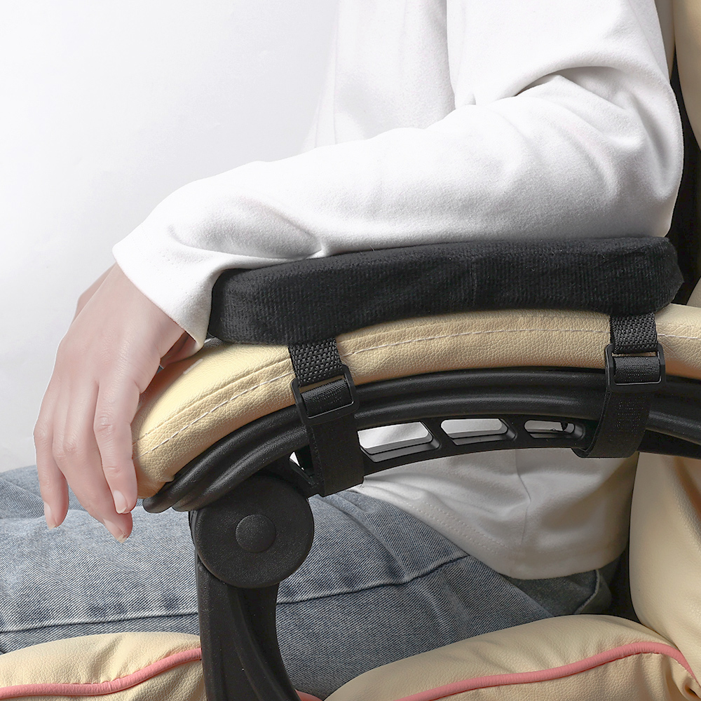 Premium Quality Chair Armrest Pad 1 Pair Memory Foam Office Chair Home Chair Gaming Chair Elbow Pillow Comfortable Support Cushion PU Leather Cushion