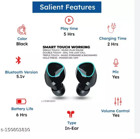 M10 Air buds Wireless Bluetooth EarBuds Stereo Earphones with Power bank Bluetooth Ear phone Ear Buds Airdots Premium Quality For All Smart Phones