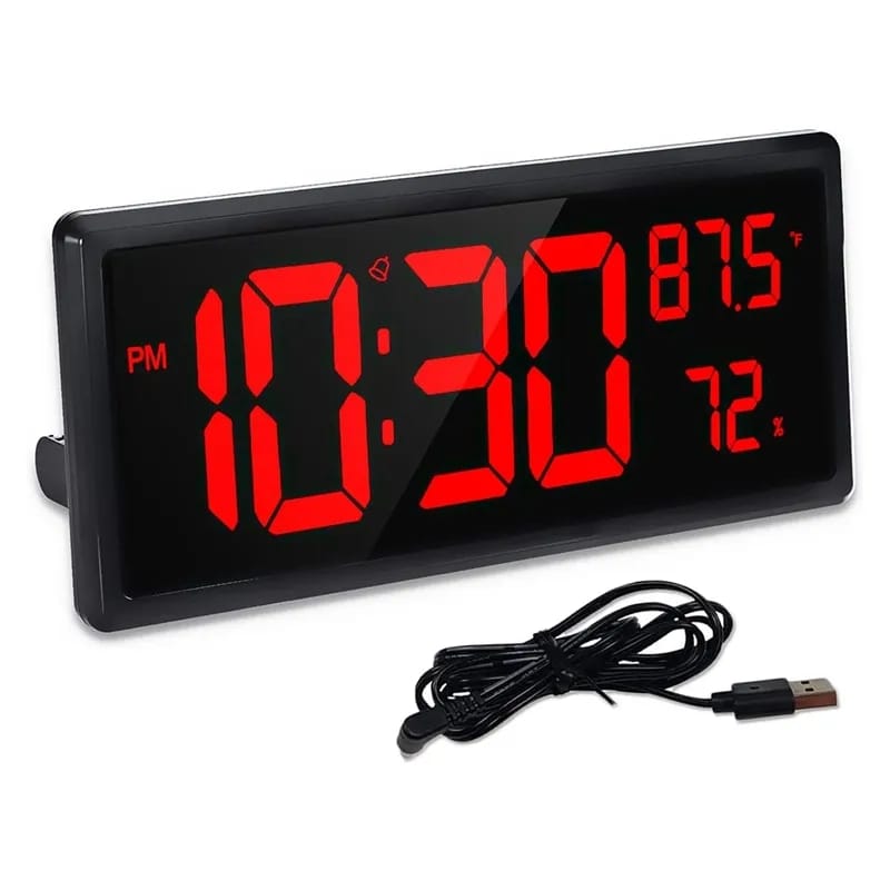 Large LED Digital Display Wall Clock Home Decoration Electronic Clock