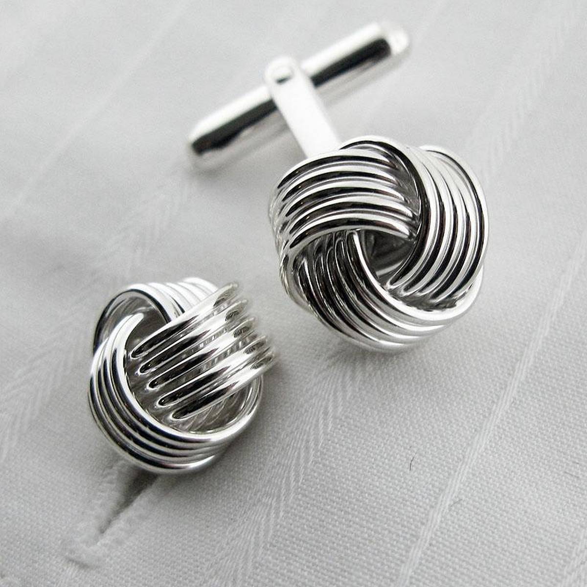 Silver/Golden Knot Cufflinks for Men