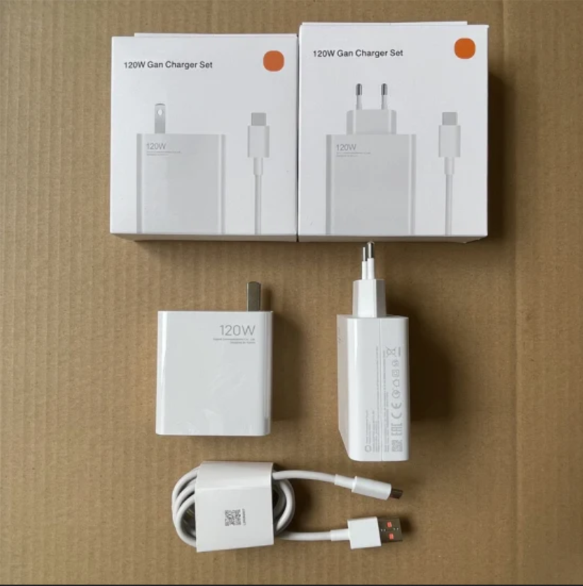 [Original] 120W USB Turbo Charger For Xiaomi 13 12T Pro Redmi Note 12 - Supervooc And *Points Showing* Adapter With Fast Charging Cable