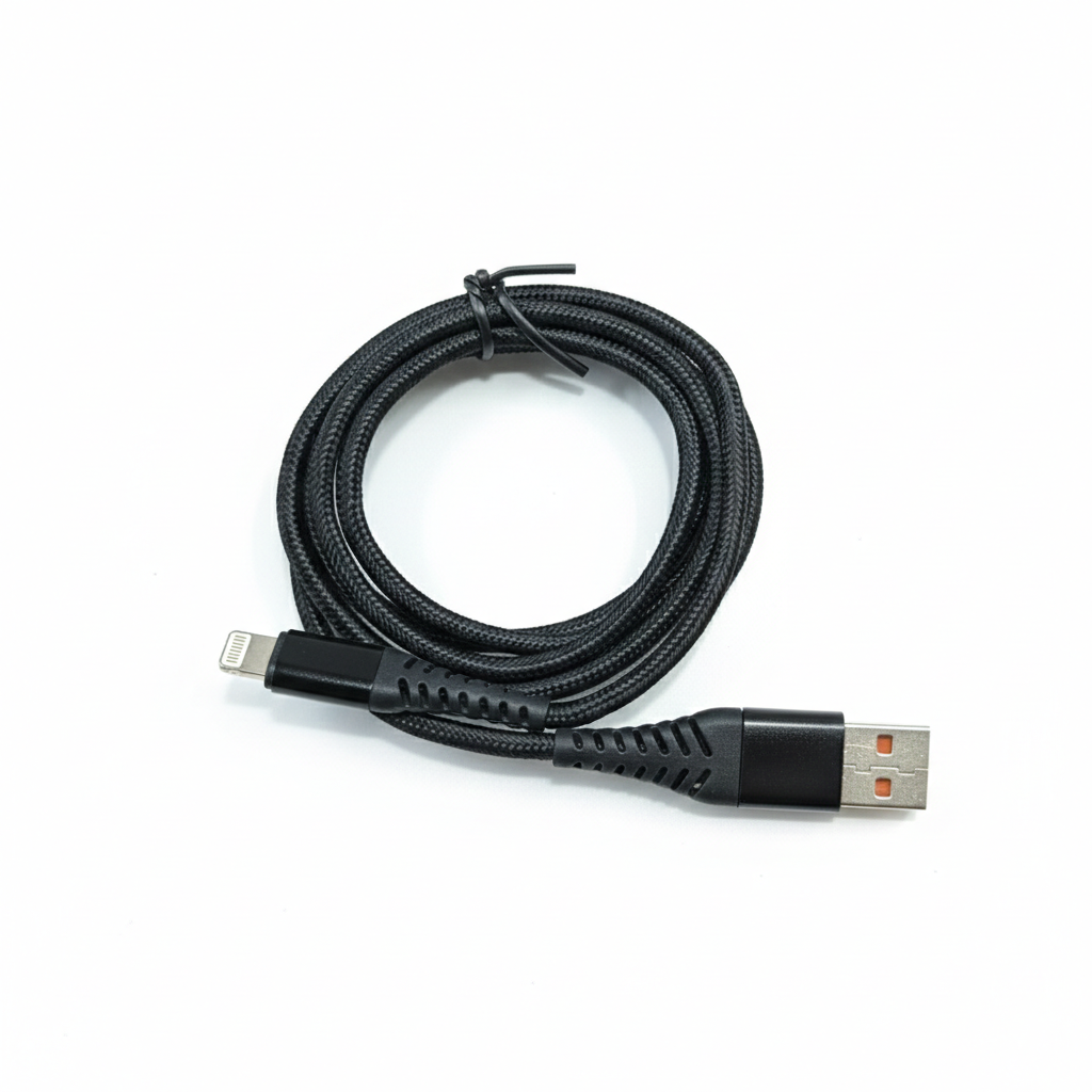 3A Fast Charging 1M Braided Lightning-Pin USB Cable - Ultra Durable Heavy Duty Data Sync Cord