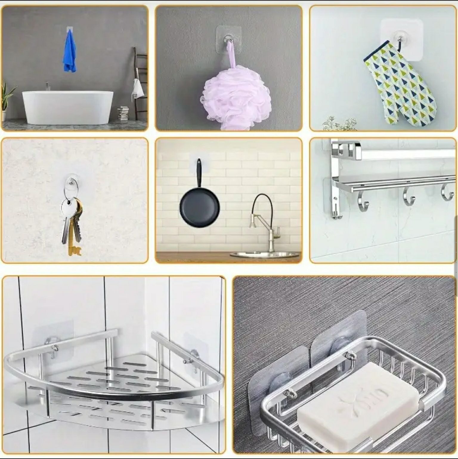 Pack of 1, 2, 4, 5, 10, 20 Pcs Self-Adhesive Screw Hook Stickers Heavy Duty Drill and Nail Free Sticky Suction Cup Wall Hanging Hooks Transparent Punch Free No Scratch Strong Ceiling Hanger Hook Sticker Self-Adhesive Hook High Quality self adhesive hook