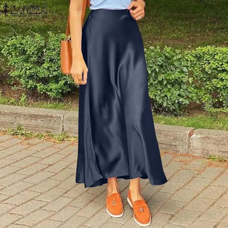 Premium Silk Casual Spring/Summer 2025 Long Solid Fishtail Skirt for Women - Elegant, Comfortable, Versatile (XS-XL)
