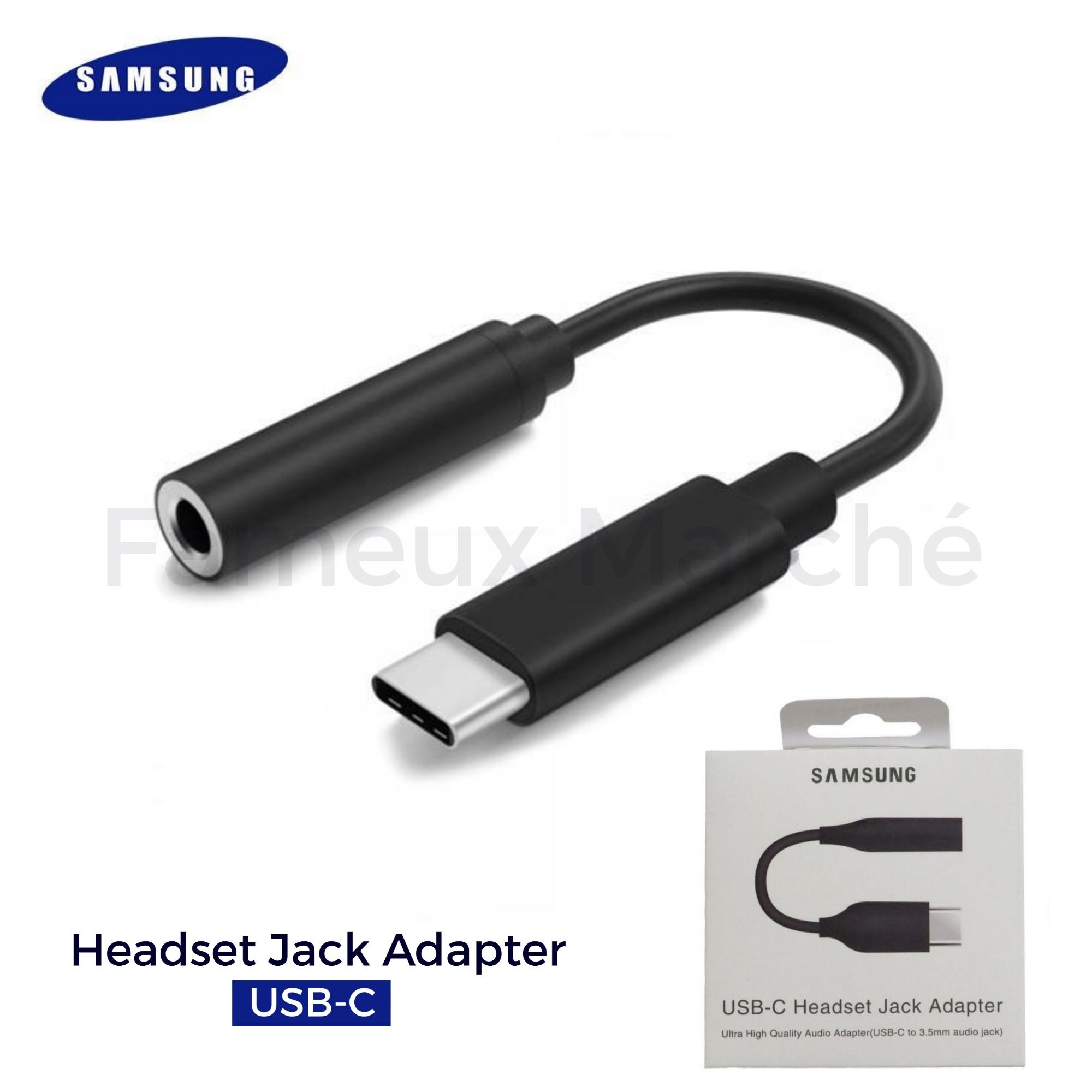 Samsung Type C to 3.5mm Samsung Audio Jack Adapter | 3.5mm to USB-C Converter for Handsfree | High-Quality Handsfree Aux to Type-C | Audio Connector for Mobile Phones