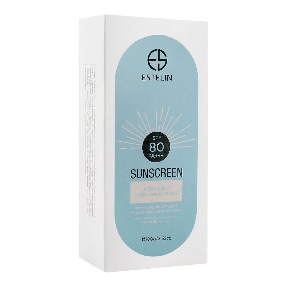 ESTELIN ULTRA-LIGHT Hydrating Invisible Sunscreen SPF 80+ 100g ES0077