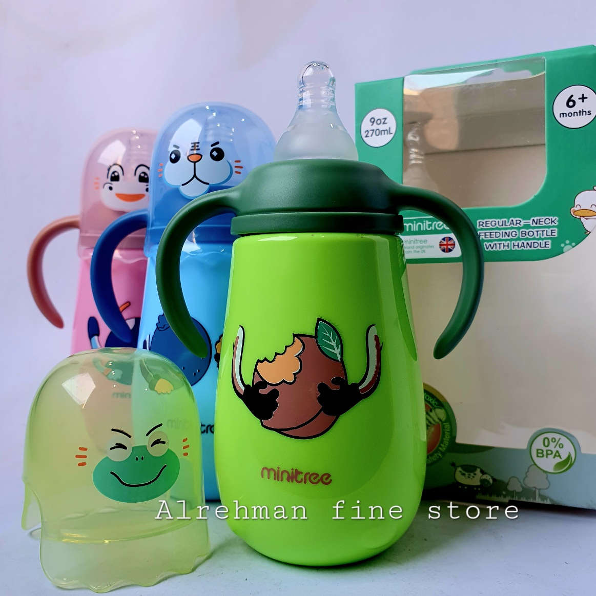 Baby Feeder Of Minitree Brand In Green Color With Rattles main image 0