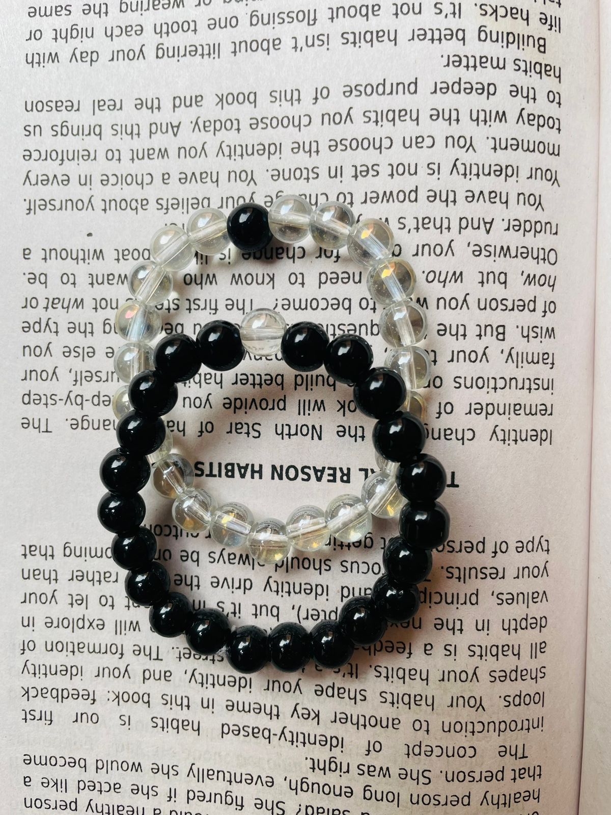 Bohemian Beads Couple Pack Of 2 Bracelet Glass & Black For Men's And Women High Quality Fashion In Trend Marble Stone