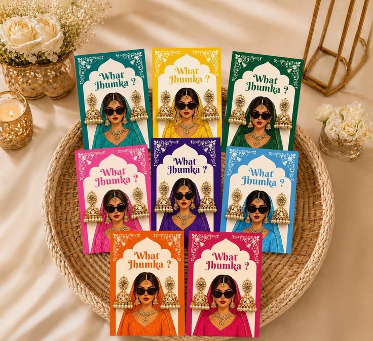 Premium Jhumka Display Cards | Earrings Hanging Cards | Jewelry Packaging & Display Card | Customizable Jhumka Card Set
