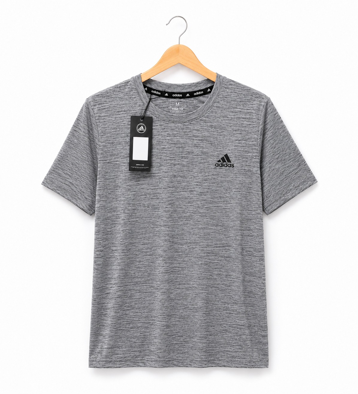Adidas Prime Tee Men's Premium Dry Fit Sports T-Shirt | Breathable Quick Dry Gym Running Training Fitness Workout Casual Round Neck Half Sleeve Athletic Activewear Grey