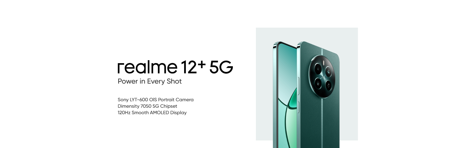 Realme 12+ 5G Móvil - 12+512GB, Cámara Sony LYT-600 OIS, Pantalla AMOLED 120Hz, Chip Dimensity 7050