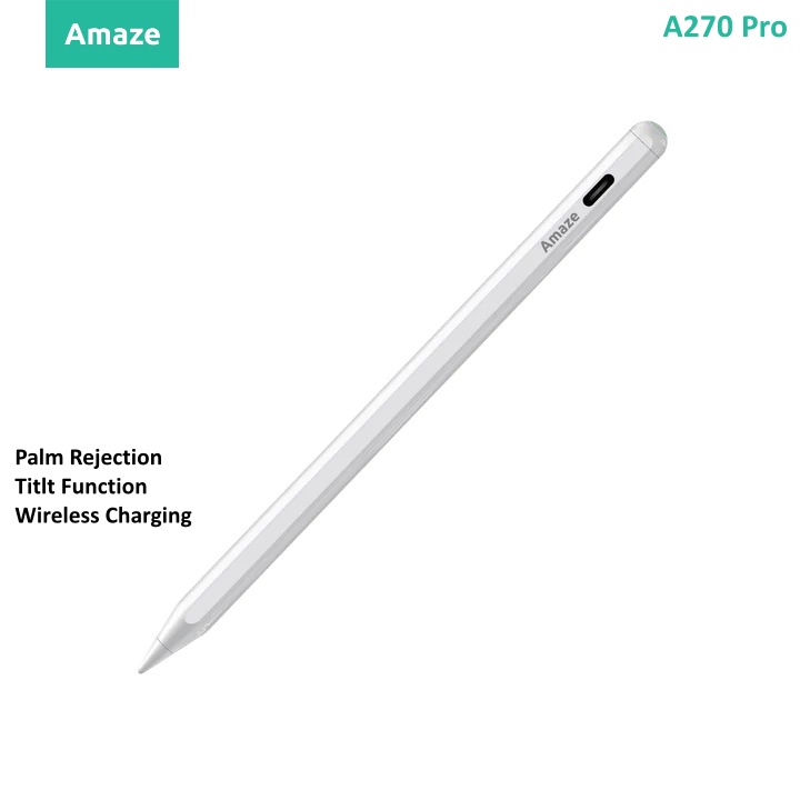 Amaze A270 Pro Active Stylus Pen for iPads with Wireless Charging Palm Rejection and Tilt Function 6 80e72b55434c069290dbb143d1b4b173