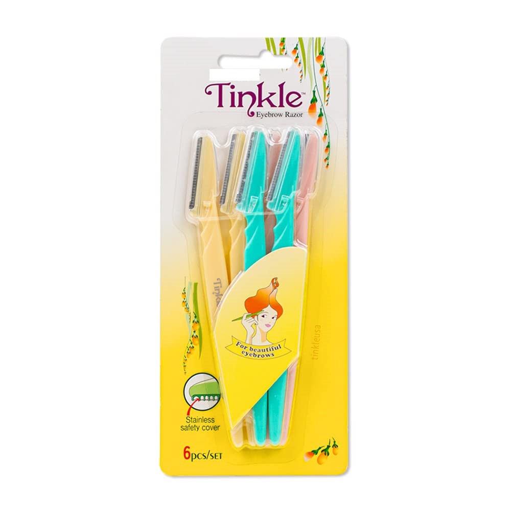 Pack of 06 Safit Women Razor with Tinkle Eyebrow Razor  / Bikini Razor / Women Body Shaving Razor / Ladies Razors / Ladies Body Shave Razors / Girls Soft and Sensitive Skin Body Hairs Removing Razor / Women / Ladies / Girls Safit Hairs Trimer Blade