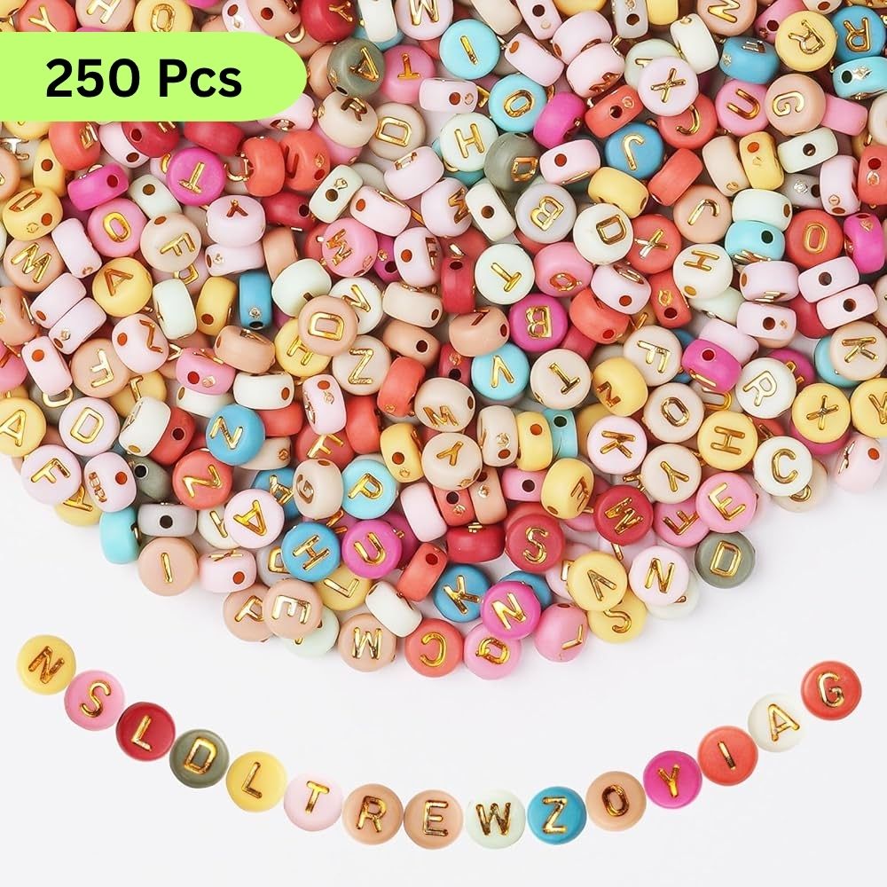 26/50/100/150/500 letters jewelry making alphabets Mix alphabets round beads ideal for arts and crafts jewelry making and bracelets jewelry making accessories jewelry making kit Alphabet Beads Flat Round White Letter Beads By - SAMS Collection