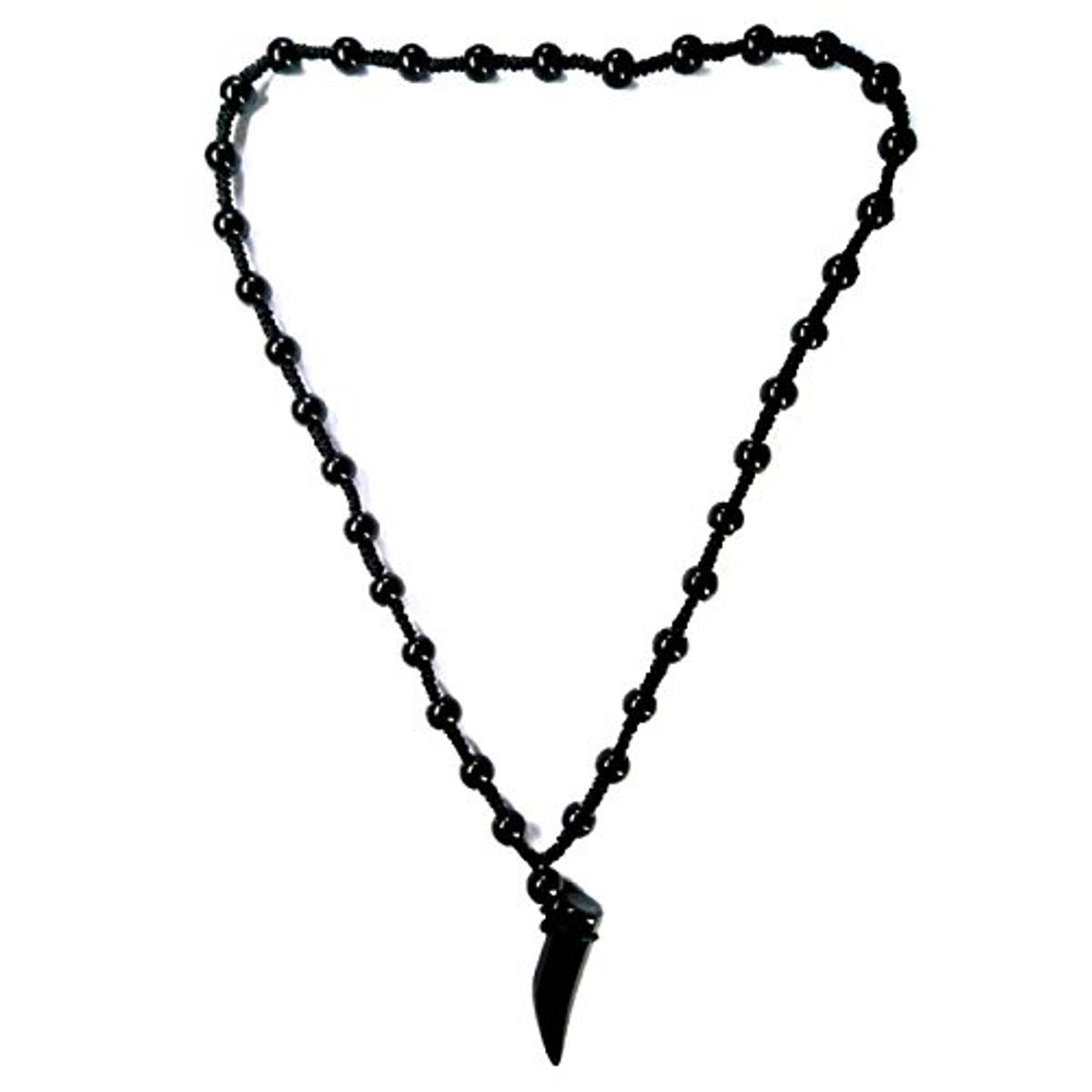 Mixed Stone Beads Black Mens Beaded Chain Necklace Pendant Locket For Mens