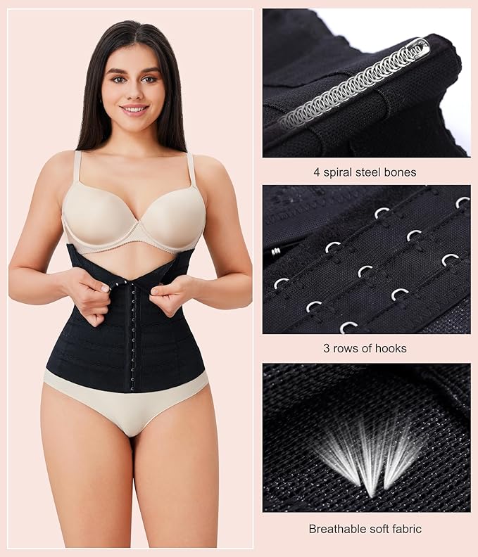 Womens' Waist Trainer Tummy Control Waist Cincher Slim Body Shaper Belt For Men & Women