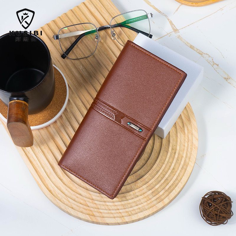 Wallet for Men – All-Season PU Leather Slim Long Bi-fold with Card Holder & Mobile Pocket