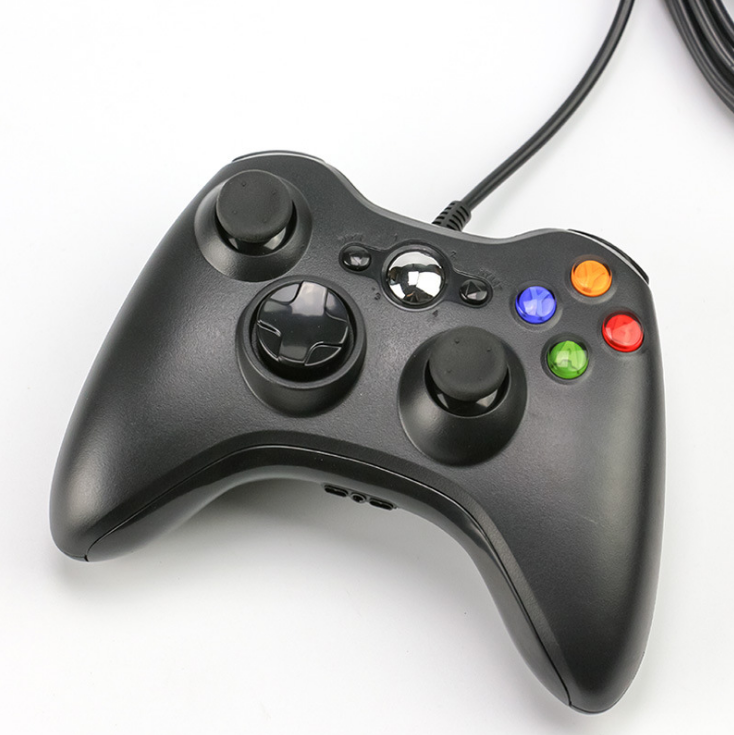 Xbox 360 Wired Controller for PC & Xbox 360 | USB Wired Joystick | Dual Vibration Feedback | Ergonomic Gamepad for Windows 7/8/10/11 | 2.2m Long Cable