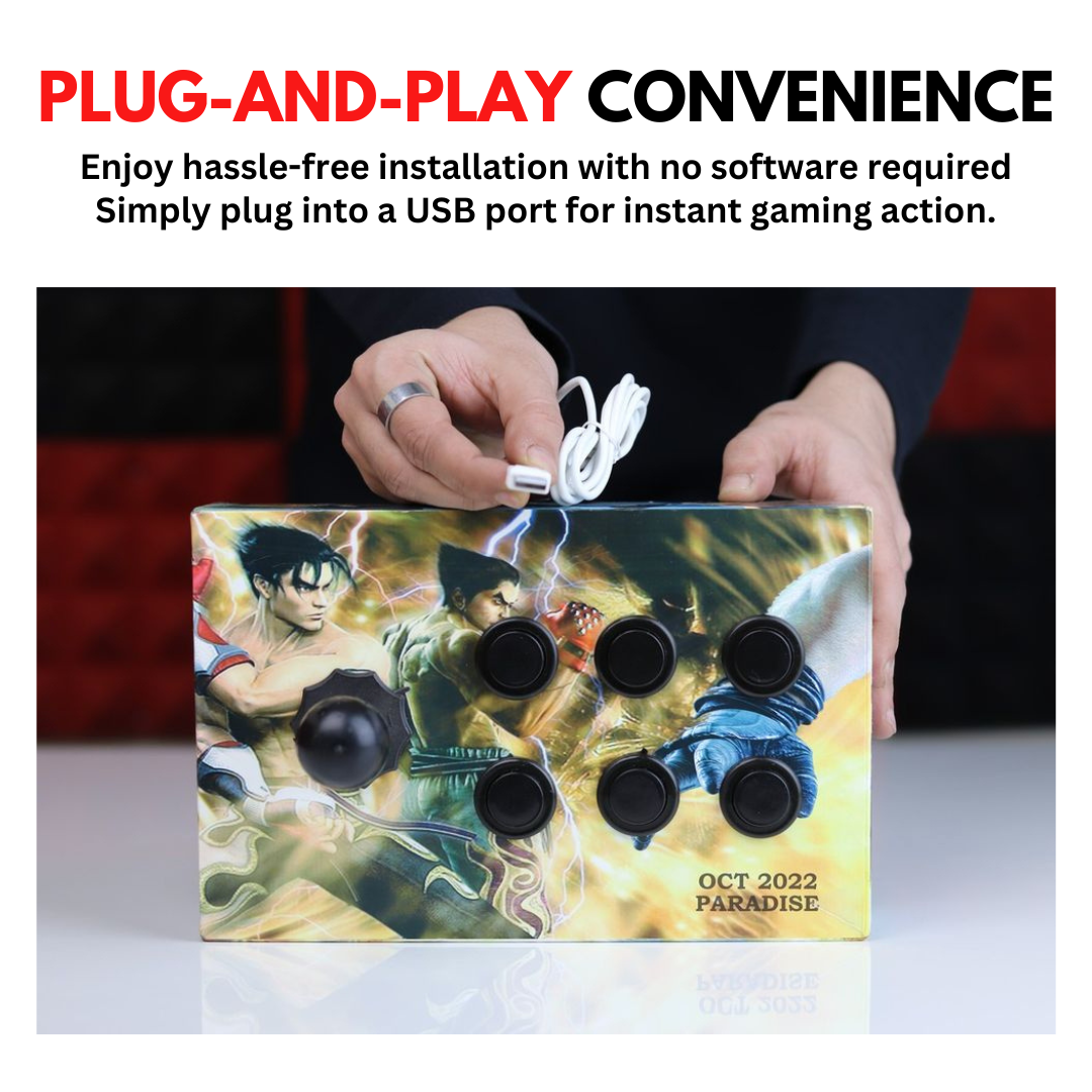 Arcade joy Stick for Windows, NEOGEO MAME32 KOF Mortal kombat Fighting Games 6 / 4 button Fight Stick Box For PC Laptop Computer