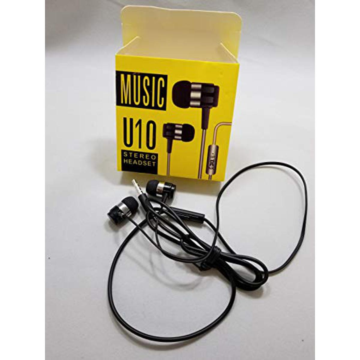 BUY ONE GET ONE FREE U 10 Original Universal Handfree Stereo Wired Ear Phones , Superior Bass, Noise Cancellation mic all cell phone use