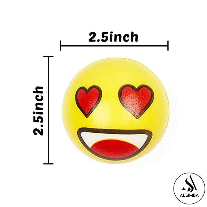 Soft Foam Reaction Emoji Balls For Kids 7.5Mm