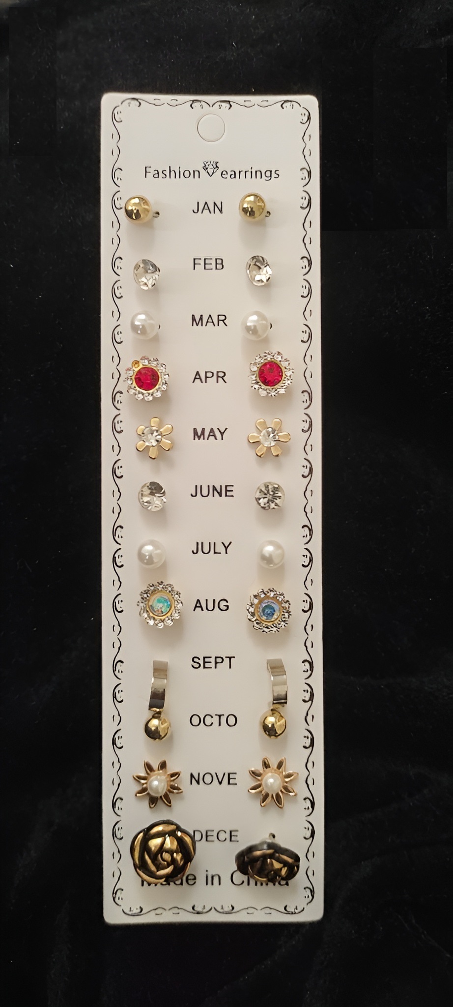 12 Pairs Earring / 24 Pieces | Rhinestone Crystal Pearl Korean Stud  | Beaded Crystal Earrings  | Girl Student Earrings Tops – 24 Pieces / 12 Pairs Fashion Small Geometric Earrings | Female Girls Jewelry Set for Women & Girls