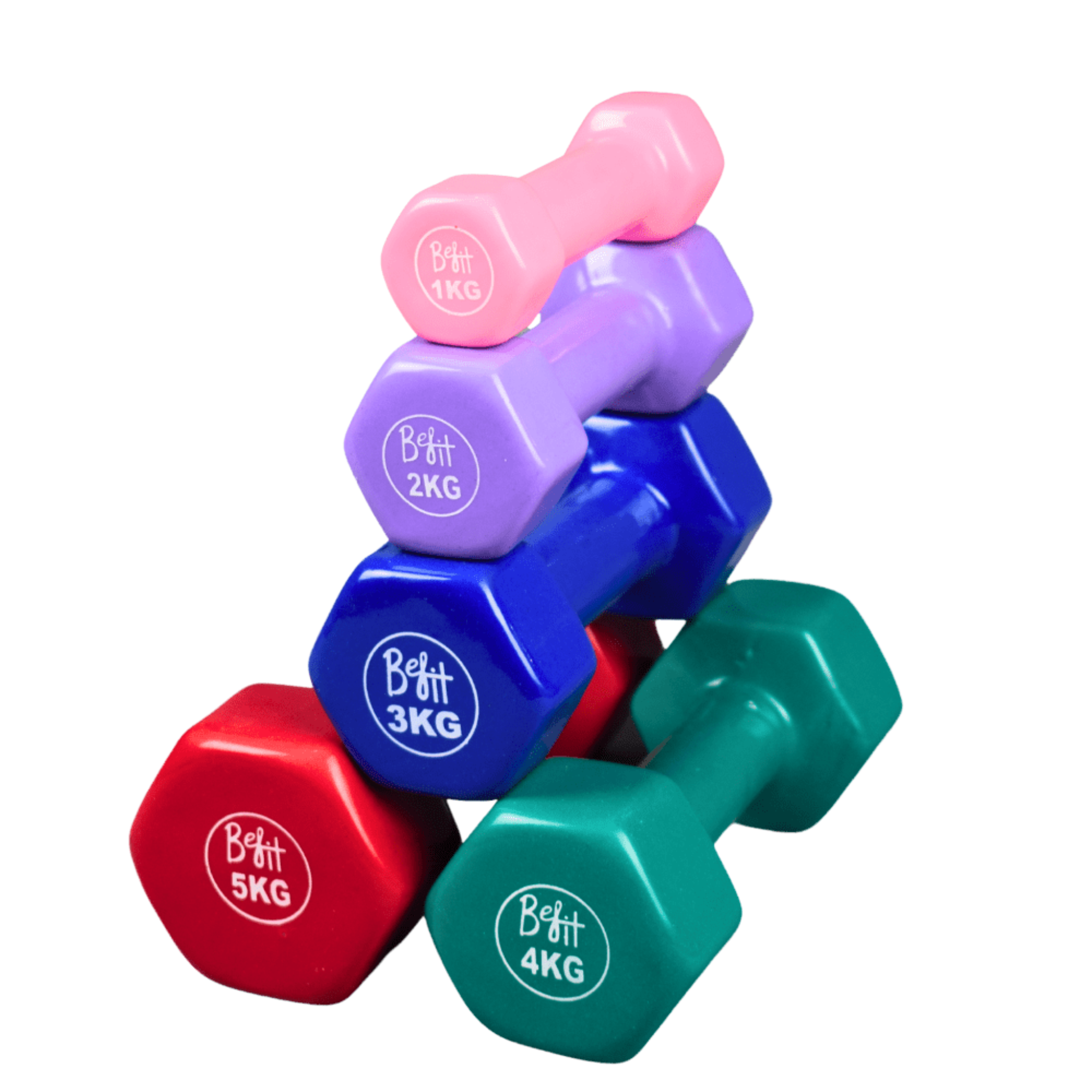 Single Vinyl Dumbbell Single Piece for Women Men – Ladies Dumbbell for Home Gym Exercise – 1kg 2kg 3kg 4kg 5kg Dumbbell for Weight Loss Fitness Yoga Aerobics Arm Workout – Non Slip Coated Dumbbell Weight for Home Gym Use – Single Fixed Weight Dumbbell