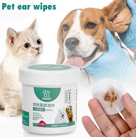 can you use wet wipes to clean dogs ears